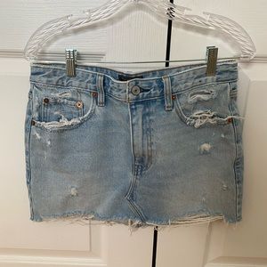 Denim mini skirt